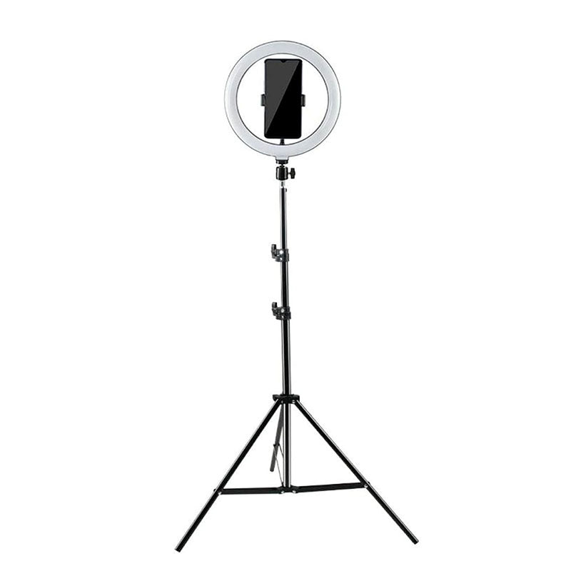 Aro de Luz LED de 10" con Trípode y Soporte para Teléfono – Iluminación Profesional