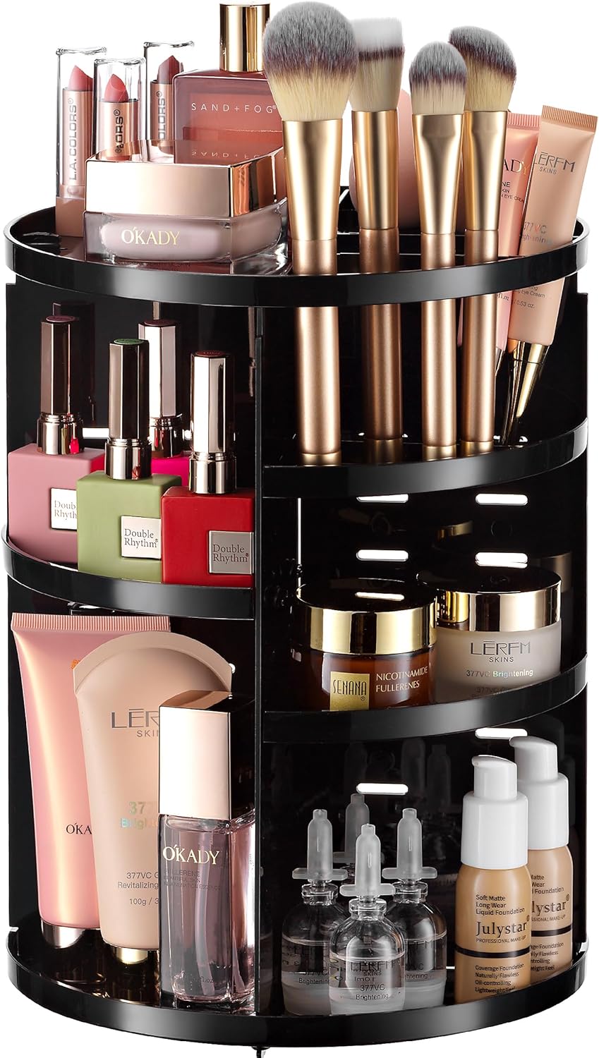 🧴 Organizador de Maquillaje Giratorio 360° – Gran Capacidad