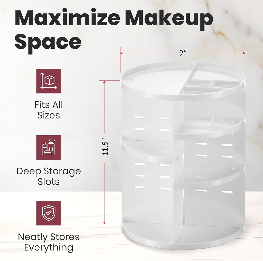 🧴 Organizador de Maquillaje Giratorio 360° – Gran Capacidad